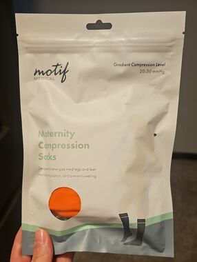 Motif Medical Maternity Compression Socks — Orange, Teal, Pink